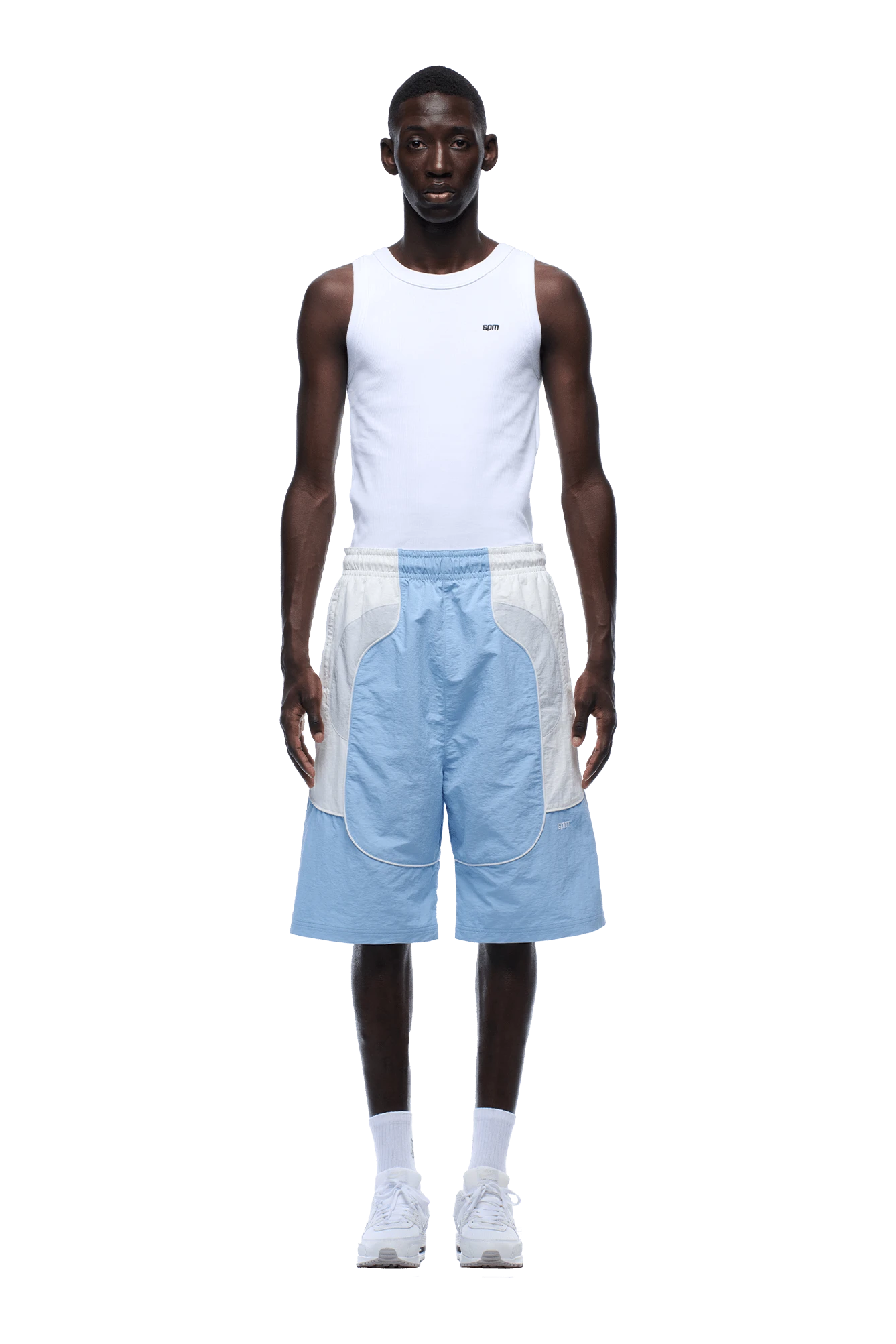 BAGGY WARM UP SHORTS ICE BLUE(Baggy Warm Up Track Shorts Ice Blue) 2 BAGGY WARM UP SHORTS ICE BLUE(Baggy Warm Up Track Shorts Ice Blue) - Image 2
