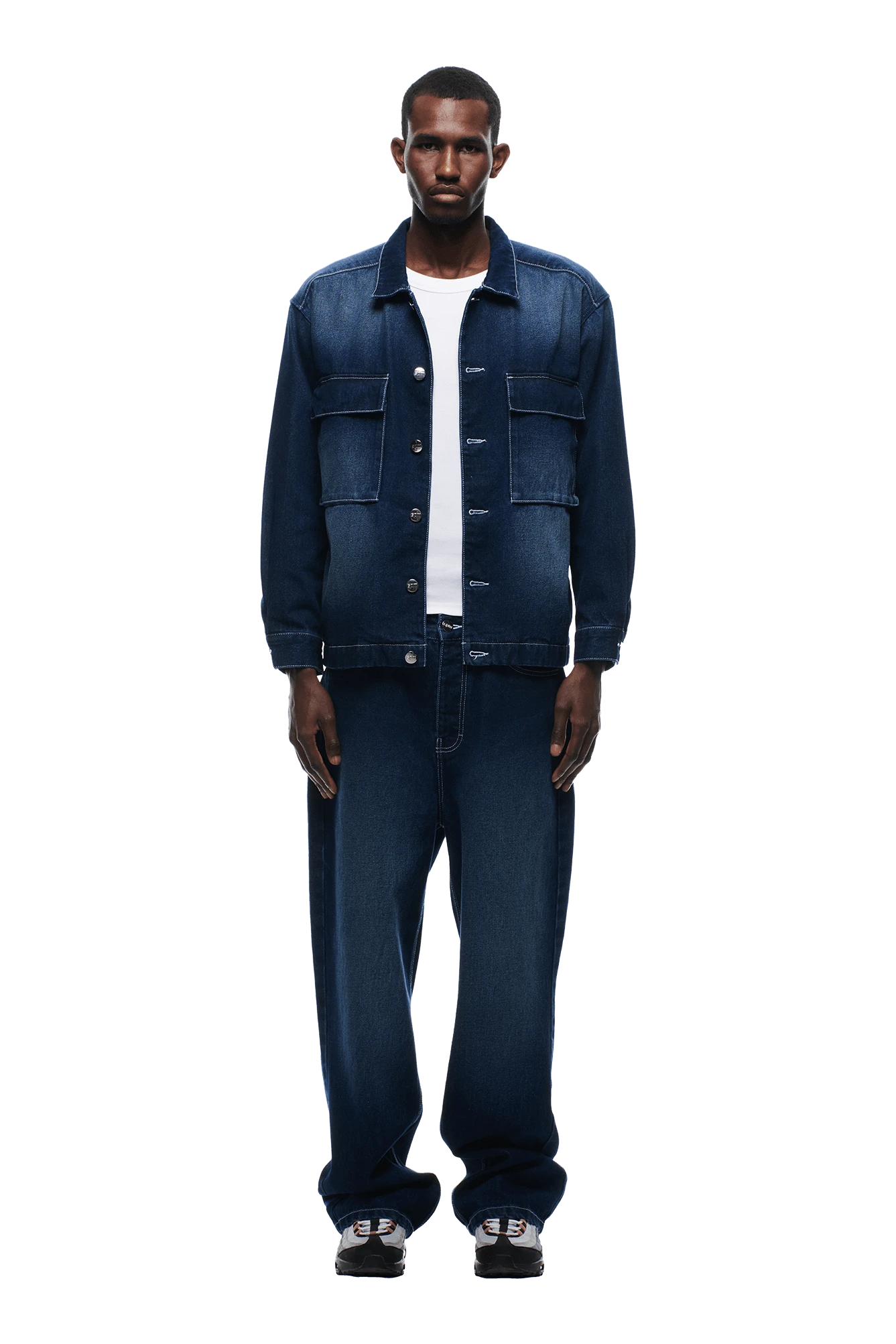 SCRIPT LOGO DENIM JACKET DARK BLUE(Script Logo Denim Jacket Dark Blue) 1 SCRIPT LOGO DENIM JACKET DARK BLUE(Script Logo Denim Jacket Dark Blue)