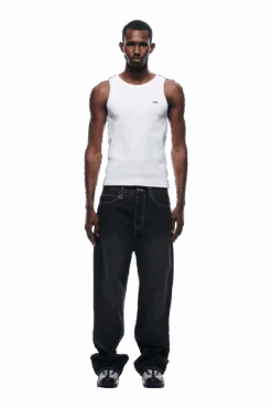 SCRIPT LOGO DENIM WASHED BLACK(Script Logo Denim Washed Black)