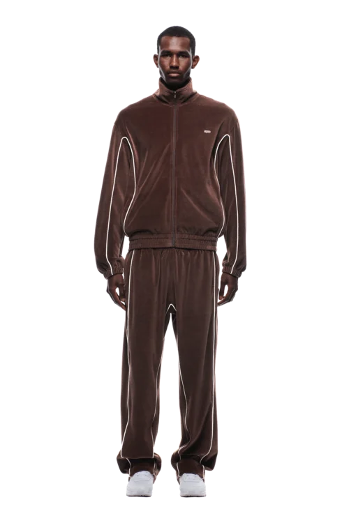VELOURS TRACK JACKET CHOCOLATE BROWN(Velours Track Jacket Chocolate Brown)