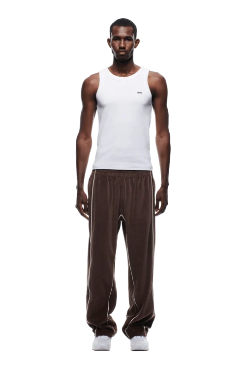 VELOURS TRACK PANT CHOCOLATE BROWN(Velours Track Pant Chocolate Brown)