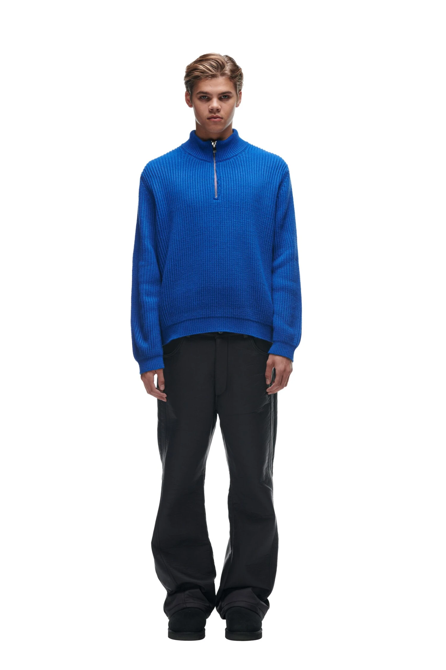 HALFZIP KNIT ROYAL BLUE(Halfzip Knit Troyer Royal Blue) 1 HALFZIP KNIT ROYAL BLUE(Halfzip Knit Troyer Royal Blue)