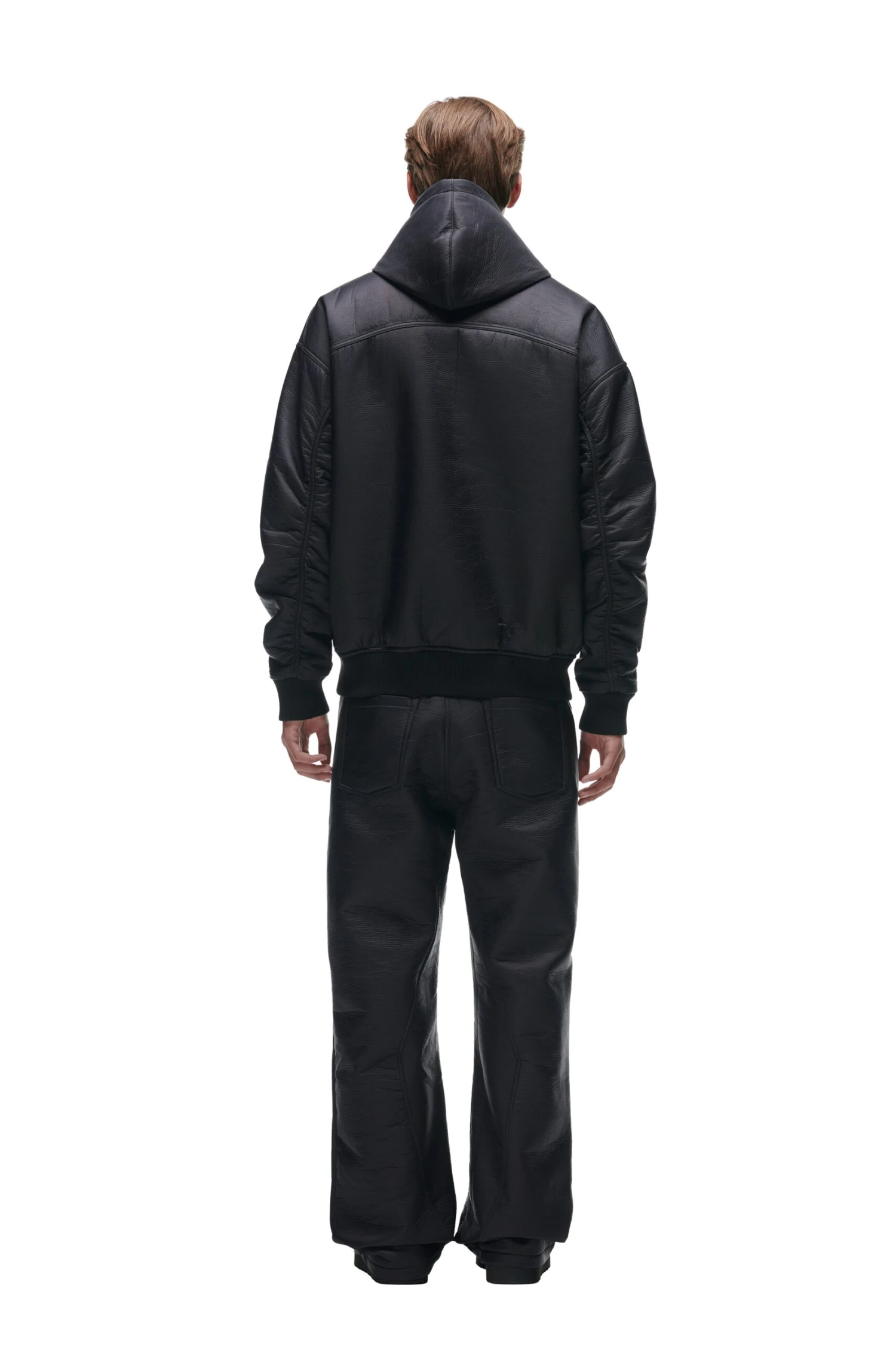 CRINKLE ZIP JACKET BLACK(Crinkle Zip Hoodie Black) 3 CRINKLE ZIP JACKET BLACK(Crinkle Zip Hoodie Black) - Image 3