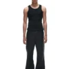 CRINKLE ZIP PANTS BLACK(Crinkle Zip Pants Black)