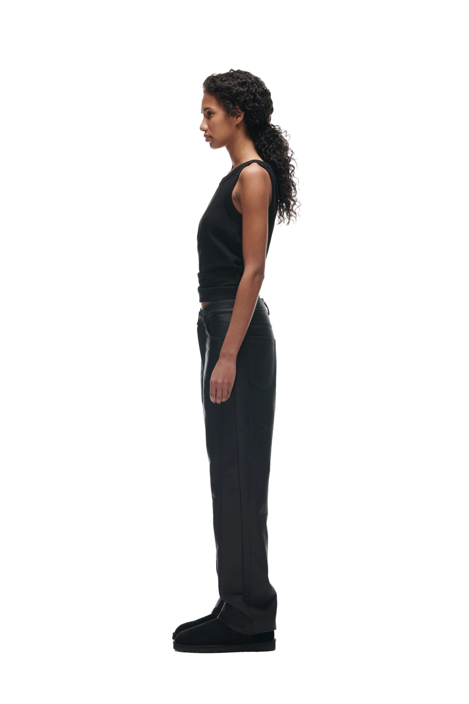 CRINKLE ZIP PANTS BLACK(Crinkle Zip Pants Black) 5 CRINKLE ZIP PANTS BLACK(Crinkle Zip Pants Black) - Image 5