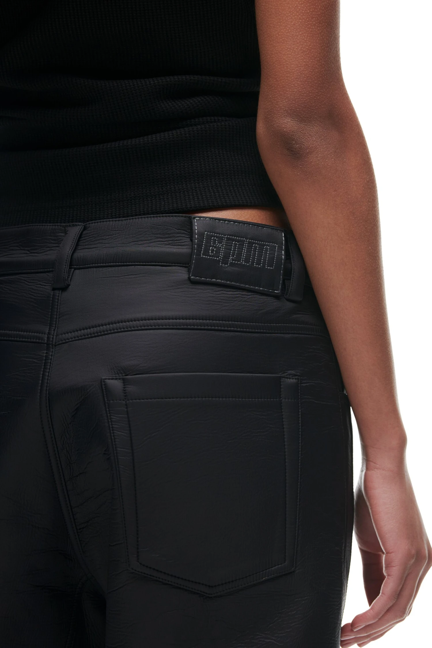 CRINKLE ZIP PANTS BLACK(Crinkle Zip Pants Black) 7 CRINKLE ZIP PANTS BLACK(Crinkle Zip Pants Black) - Image 7