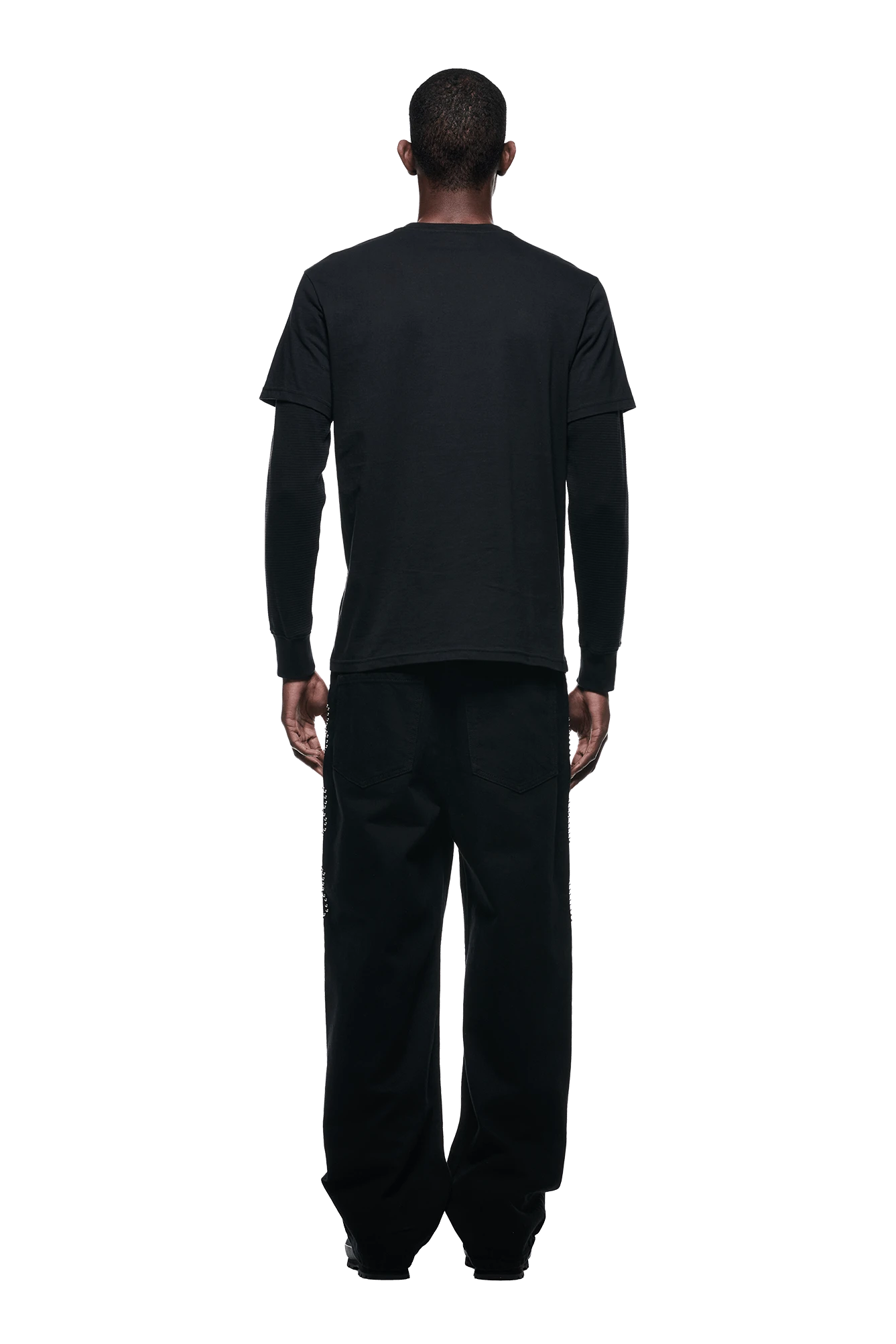 LAYERED LONGSLEEVE BLACK(Layered Longsleeve Black) 4 LAYERED LONGSLEEVE BLACK(Layered Longsleeve Black) - Image 4