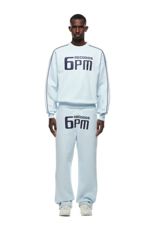 RECORDS CREWNECK ICE BLUE(Records Crewneck Ice Blue)