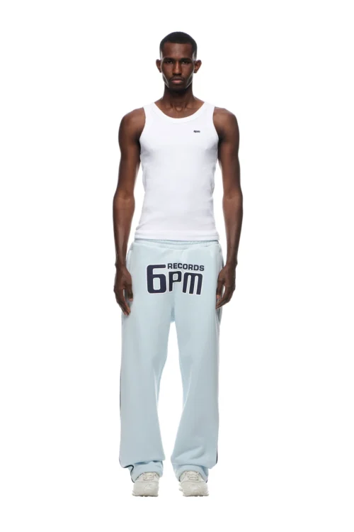 RECORDS OPEN LEG JOGGER ICE BLUE(Records Sweatpants Ice Blue)