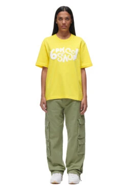 PLAY T-SHIRT YELLOW(T Shirt Logo Mix Yellow) 9 PLAY T-SHIRT YELLOW(T Shirt Logo Mix Yellow) -Simple Daily Wear Store 6PM ECOM Look 05 female 2567