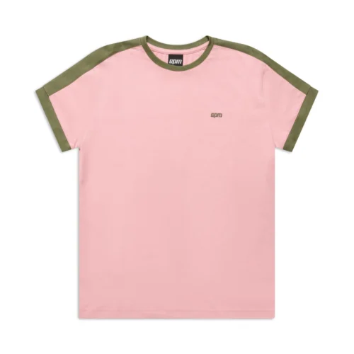 SLIM FIT RINGER TEE PINK(Slim Fit Ringer Tee Pink)
