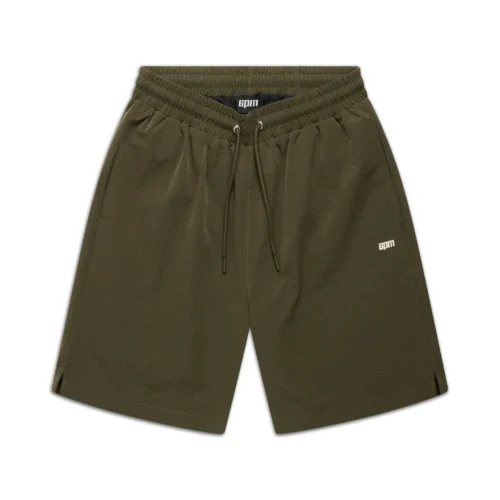 SEERSUCKER SWIM SHORTS OLIVE(Seersucker Swim Shorts Olive)