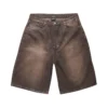 COATED DENIM SHORTS WASHED BROWN(Coated Denim Shorts Washed Brown)