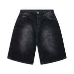 WASHED DENIM SHORTS BLACK(Washed Denim Shorts Black)