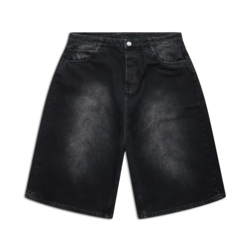 WASHED DENIM SHORTS BLACK(Washed Denim Shorts Black)