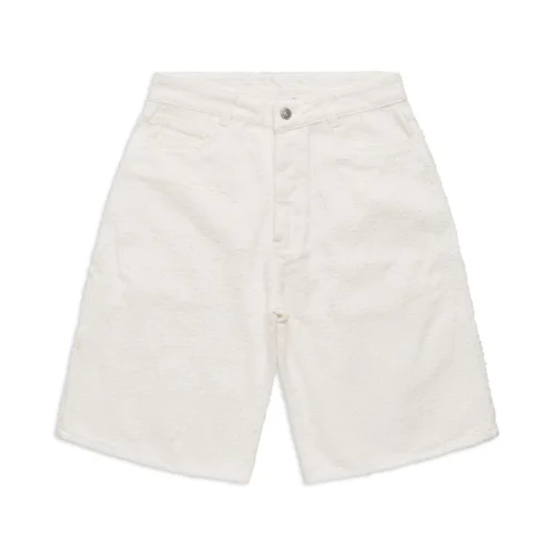 NEEDLEPUNCH CARPENTER SHORTS WHITE(Needlepunch Carpenter Shorts White)
