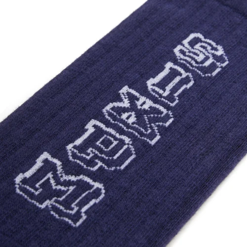 COLLEGE SOCKS GREY BLUE(College Socks Grey Blue) -Simple Daily Wear Store 6PM Hose85