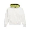 WAFFLE LINED ZIP HOODIE COCONUT WHITE(Waffle Lined Zip Hoodie Coconut White)