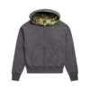 WAFFLE LINED ZIP HOODIE GREY CAMO(Waffle Lined Zip Hoodie Grey Camo)