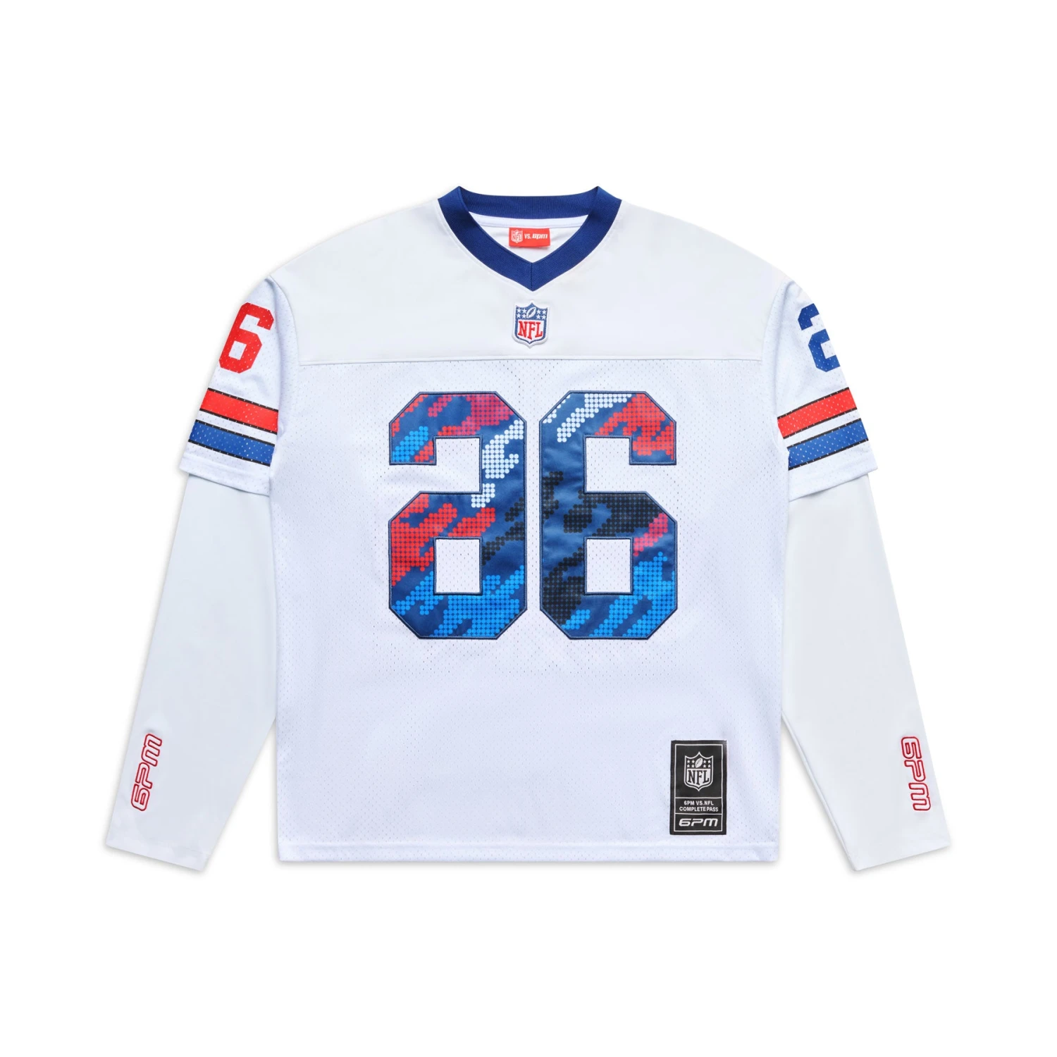 NFL LAYERED MESH LONGSLEEVE WHITE(Nfl Double Longsleeve White) 1 NFL LAYERED MESH LONGSLEEVE WHITE(Nfl Double Longsleeve White)
