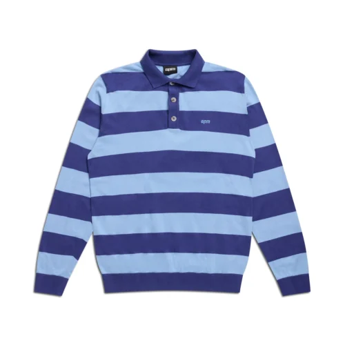 LS STRIPED POLO BLUE(Ls Striped Polo Blue)