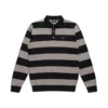 LS STRIPED POLO BLACK(Ls Striped Polo Black)