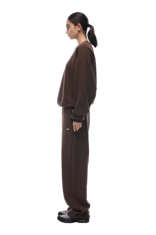 CREWNECK CHOCOLATE BROWN(23n04 1200 907 Crewn) -Simple Daily Wear Store crewneck brown 5 min