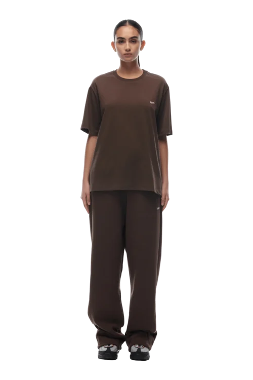 T-SHIRT CHOCOLATE BROWN(23n05 1300 907 Tlogo) -Simple Daily Wear Store t shirt brown 4 min