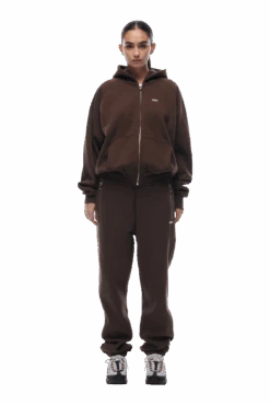 ZIP HOODIE CHOCOLATE BROWN(23n05 1110 907 Zhlog) -Simple Daily Wear Store zip hoodie chocolate brown4 min